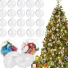 uten Kerstboomversieringen> Kerstballen Plastic Set - Kerstboomversiering - 20 Stuks - Voor Halloween, Kerst, Verjaardag, Feesten, Bruiloft, Home Garden Versiering Ballen - 5Cm - Transparant