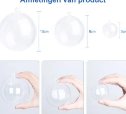 uten Kerstboomversieringen></noscript> Kerstballen Plastic Set - Kerstboomversiering - 20 Stuks - Voor Halloween, Kerst, Verjaardag, Feesten, Bruiloft, Home Garden Versiering Ballen - 5Cm - Transparant