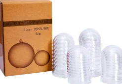 uten Kerstboomversieringen></noscript> Kerstballen Plastic Set - Kerstboomversiering - 20 Stuks - Voor Halloween, Kerst, Verjaardag, Feesten, Bruiloft, Home Garden Versiering Ballen - 5Cm - Transparant