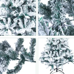 uten Luxe Uitvoering Kunstkerstboom Met Sneeuw - 180Cm Hoog - Incl 300 Led Verlichting - 700Takken / Outlet