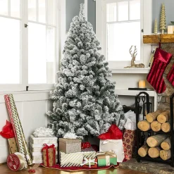 uten Luxe Uitvoering Kunstkerstboom Met Sneeuw - 180Cm Hoog - Incl 300 Led Verlichting - 700Takken / Outlet