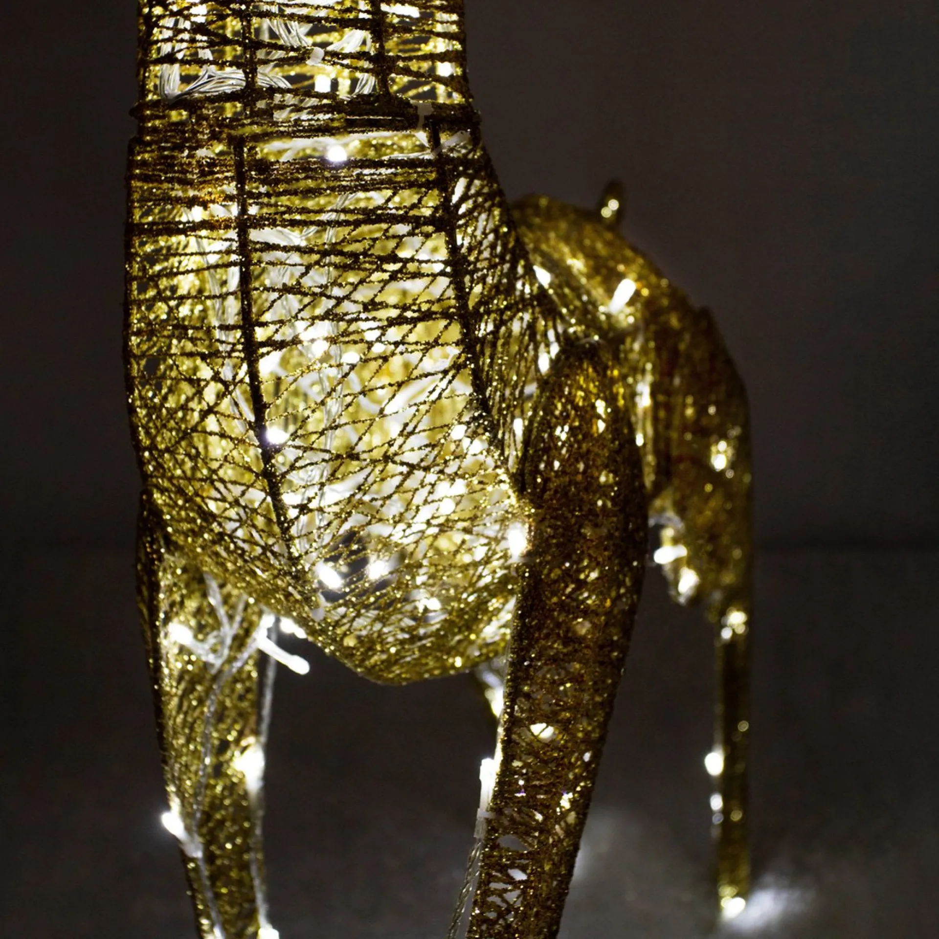 MonsterShop Verlicht Kerstfiguur: Rendier - Goud - 200 Lichtjes - Stroomkabel Van 12 Meter - Kerstverlichting - Kerstfiguur Ree Dier Dieren - Buitenverlichting Kerst Best Sale