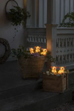 Konst Smide Verlicht Kerstfiguur Voor Buiten - 5 Roze Varkentjes - 12 Cm Hoog New