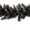 A Perfect Christmas Guirlandes>Verlichte Guirlande "Shimmery Golden Black Bristle" - L274 Cm - Met Verlichting En Gouden Glitter