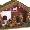 Feeric lights u0026 Christmas Kerststallen>Verlichte Kerststal Met Beelden - L46 X B17 X H25 Cm - Op Batterij