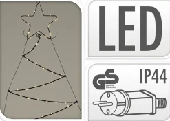 Nampook Verlichte Led Kerstboom - 125Led - 76X110Cm Clearance