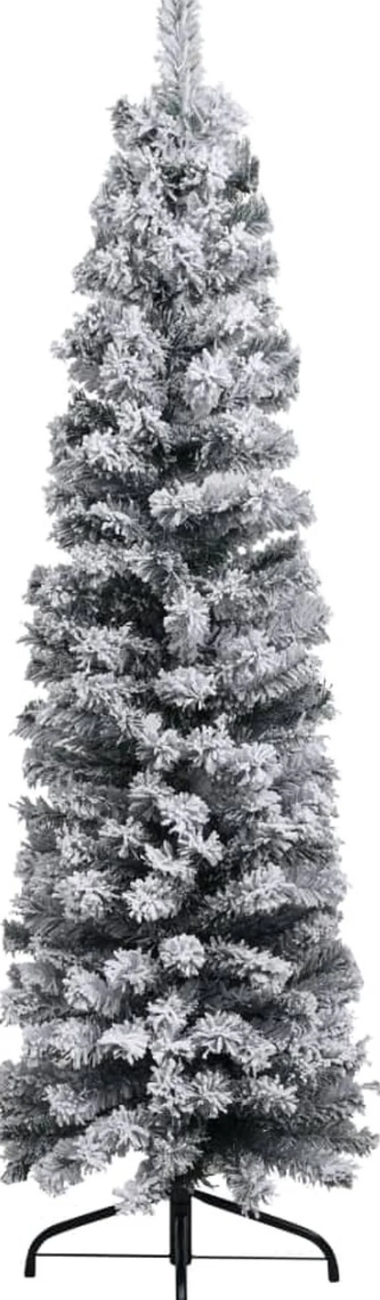 VidaLife Kerstboom Met Led's En Sneeuwvlokken Smal 240 Cm Pvc Groen Flash Sale