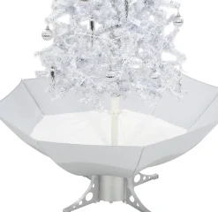 VidaLife Kerstboom Sneeuwend Met Paraplubasis 170 Cm Wit Cheap