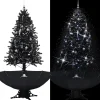 VidaLife Kerstboom Sneeuwend Met Paraplubasis 190 Cm Pvc Zwart Clearance
