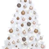 VidaLife Kunstkerstboom Met Led's En Kerstballen 150 Cm Pvc Wit Shop