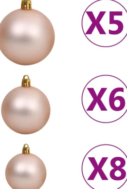 VidaLife Kunstkerstboom Met Led's En Kerstballen 150 Cm Pvc Wit Shop
