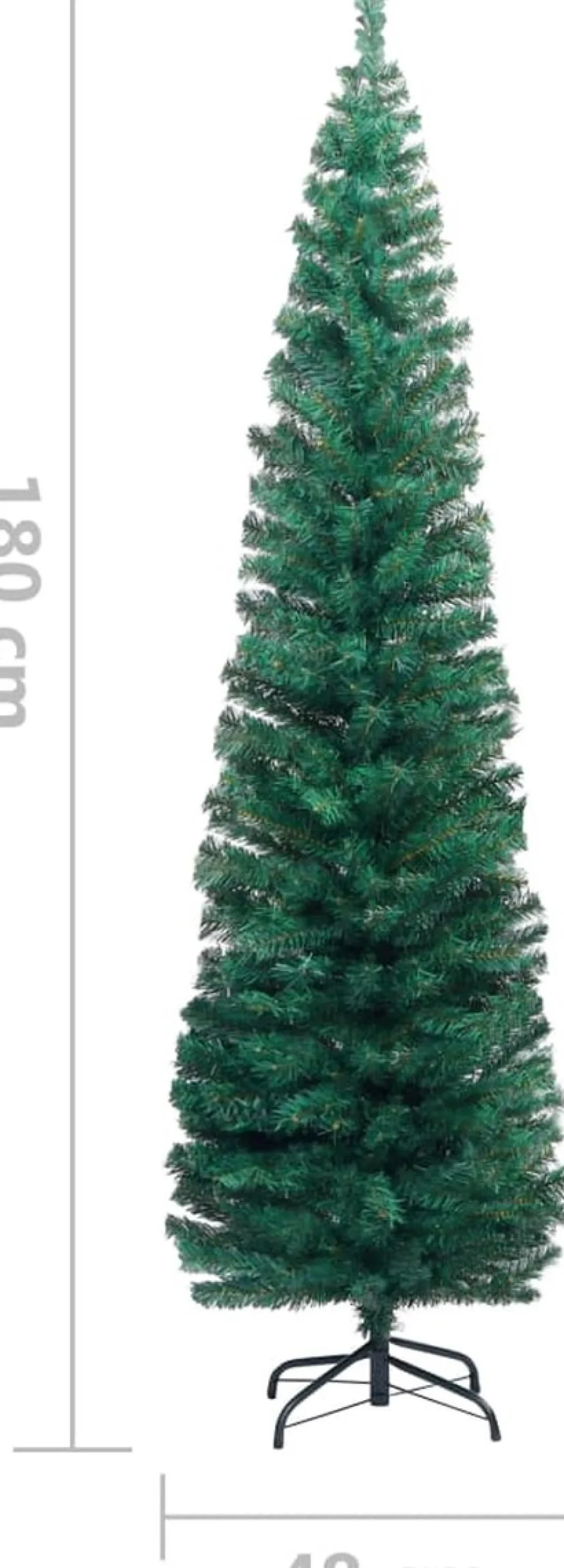 VidaLife Kunstkerstboom Met Led's En Standaard Smal 180 Cm Pvc Groen Hot