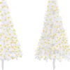 VidaLife Kunstkerstboom Met Led's Hoek 180 Cm Pvc Wit Best