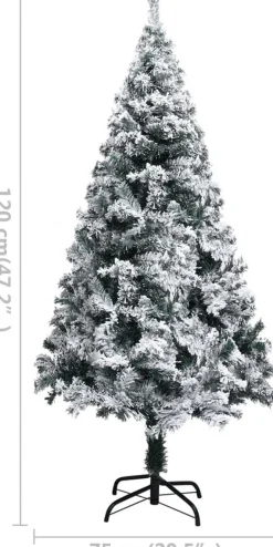 VidaLife Kunstkerstboom Met Led's En Sneeuwvlokken 120 Cm Groen Store