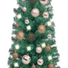 VidaLife Kunstkerstboom Met Led's En Kerstballen Smal 180 Cm Groen Outlet