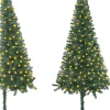 VidaLife Kunstkerstboom Met Led's Hoek 150 Cm Pvc Groen Clearance