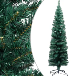 VidaLife Kunstkerstboom Met Led's En Standaard Smal 150 Cm Pvc Groen Cheap