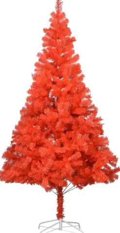 VidaLife Kunstkerstboom Met Led's En Standaard 210 Cm Pvc Rood Hot