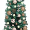 VidaLife Kunstkerstboom Met Led's En Kerstballen Smal 120 Cm Groen Clearance