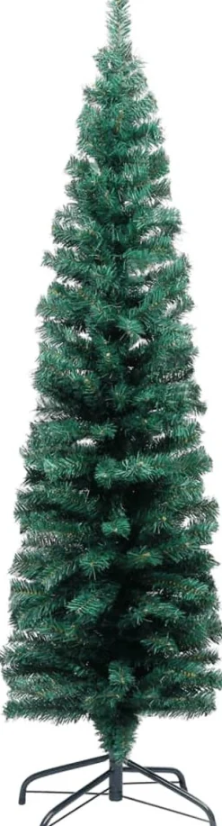 VidaLife Kunstkerstboom Met Led's En Kerstballen Smal 120 Cm Groen Clearance