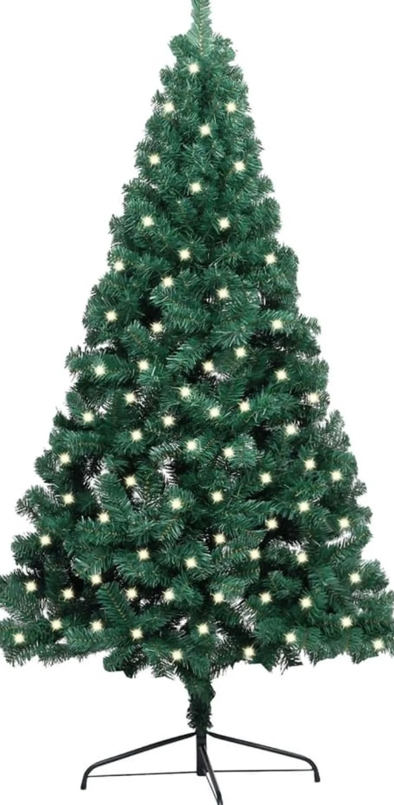 VidaLife Kunstkerstboom Met Led's En Standaard Half 240 Cm Pvc Groen Cheap