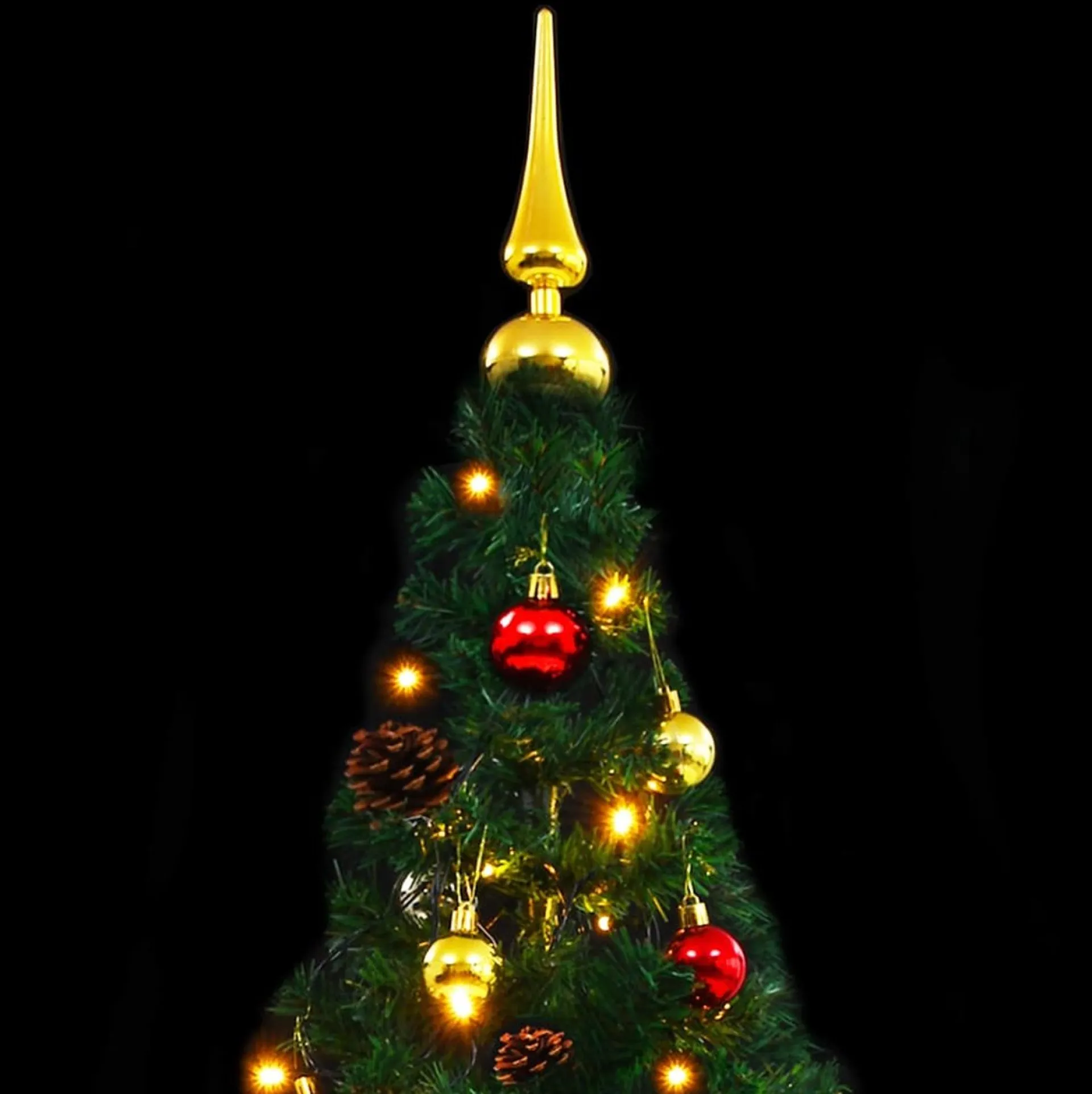 VidaLife Kunstkerstboom Met Kerstballen En Led's 150 Cm Groen Cheap