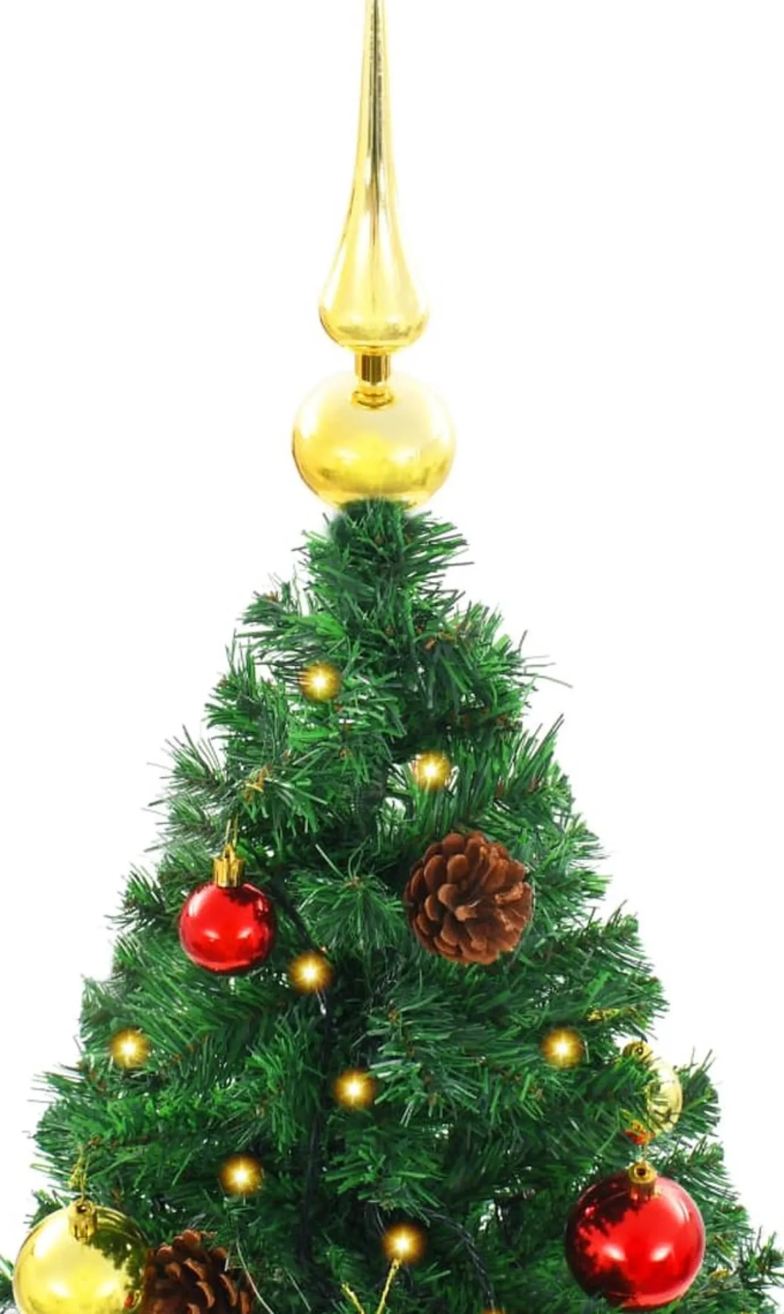 VidaLife Kunstkerstboom Met Kerstballen En Led's 150 Cm Groen Cheap