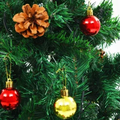 VidaLife Kunstkerstboom Met Kerstballen En Led's 150 Cm Groen Cheap