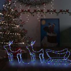 vidaXL Buitenkerstversiering Rendier En Slee 576 Led's Online