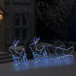 vidaXL Buitenkerstversiering Rendier En Slee 576 Led's Online
