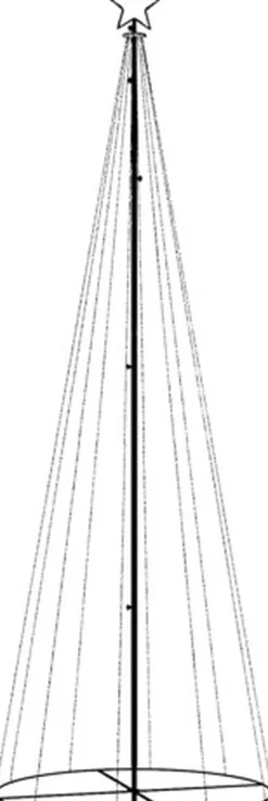 vidaXL Kegelkerstboom 310 Led's 100X300 Cm Warm Cheap