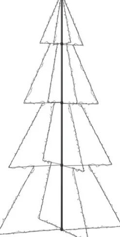 vidaXL Kegelkerstboom 360 Led's Binnen En Buiten 143X250 Cm Cheap