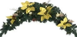 vidaXL Guirlandes> Kerstboog Met Led-Lampjes 90 Cm Pvc Groen