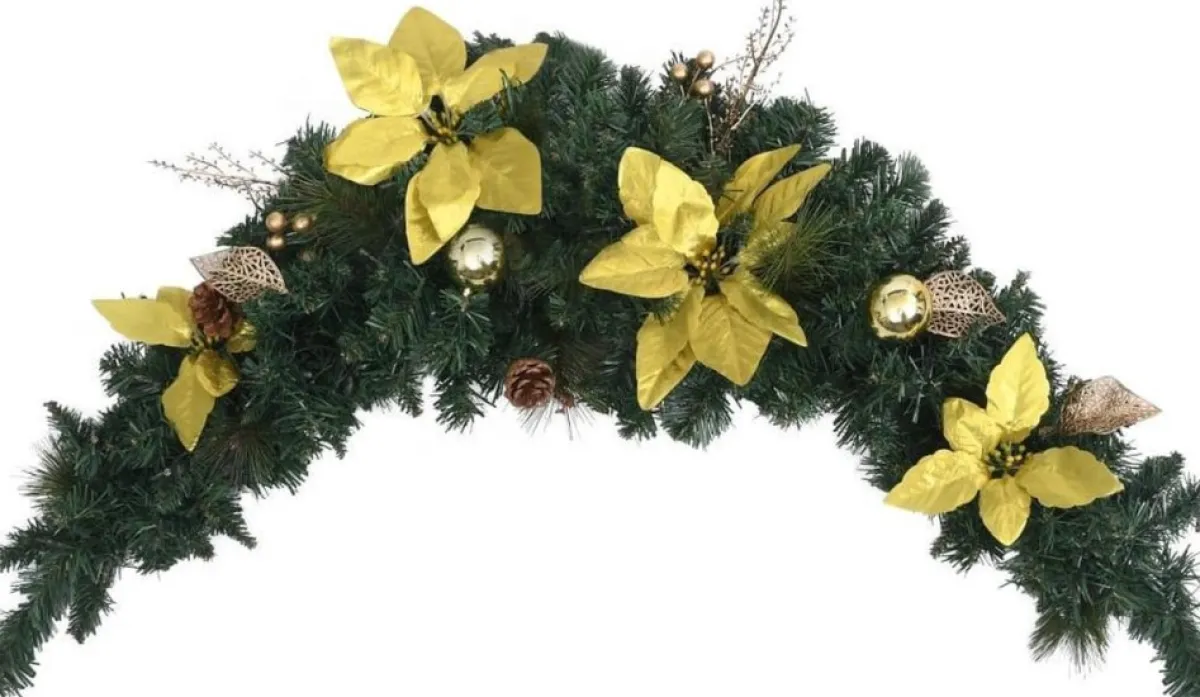 vidaXL Guirlandes> Kerstboog Met Led-Lampjes 90 Cm Pvc Groen