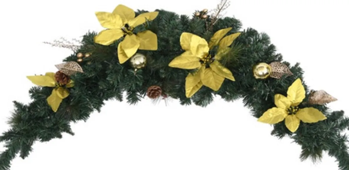vidaXL Guirlandes> Kerstboog Met Led-Lampjes 90 Cm Pvc Groen