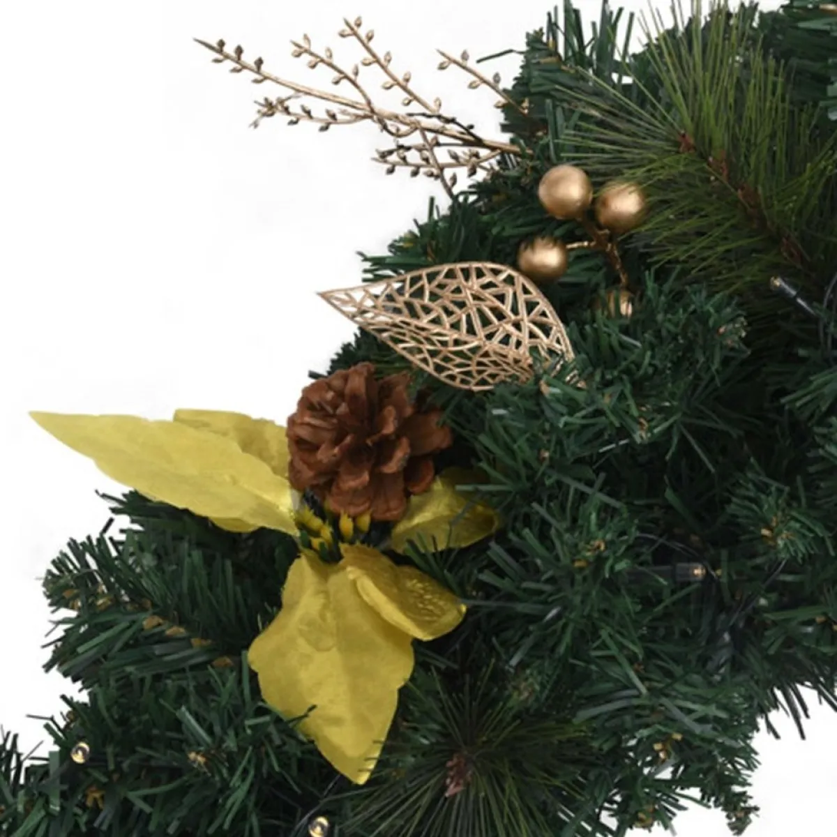 vidaXL Guirlandes> Kerstboog Met Led-Lampjes 90 Cm Pvc Groen