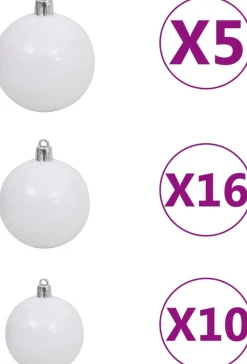 vidaXL Kerstboog Met Led's En Kerstballen 240 Cm Groen New