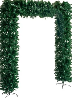vidaXL Kerstboog Met Led's En Kerstballen 240 Cm Groen New