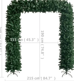 vidaXL Kerstboog Met Led's 240 Cm Groen Cheap