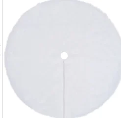 vidaXL Kerstboomrok 122 Cm Kunstbont Wit Discount