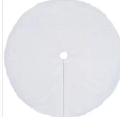 vidaXL Kerstboomrok 122 Cm Kunstbont Wit Discount