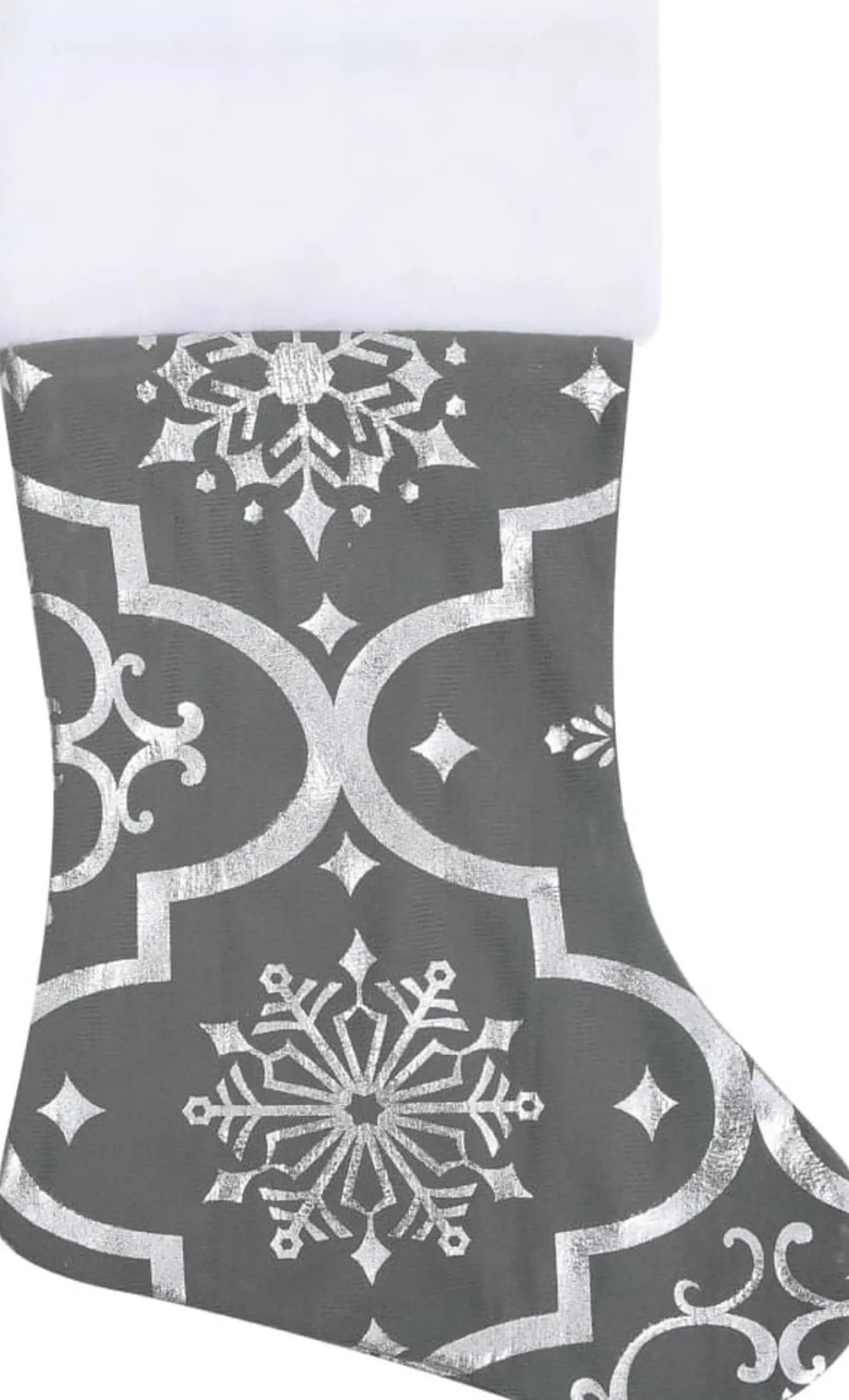 vidaXL Kerstboomrok Luxe Met Sok 122 Cm Stof Grijs Discount