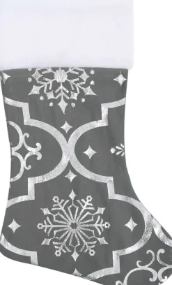 vidaXL Kerstboomrok Luxe Met Sok 90 Cm Stof Grijs New