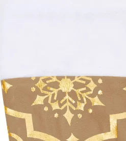 vidaXL Kerstboomrok Luxe Met Sok 150 Cm Stof Geel Outlet