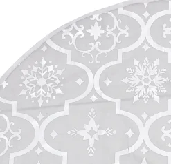 vidaXL Kerstboomrok Luxe Met Sok 90 Cm Stof Wit Shop