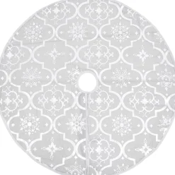 vidaXL Kerstboomrok Luxe Met Sok 150 Cm Stof Wit Hot