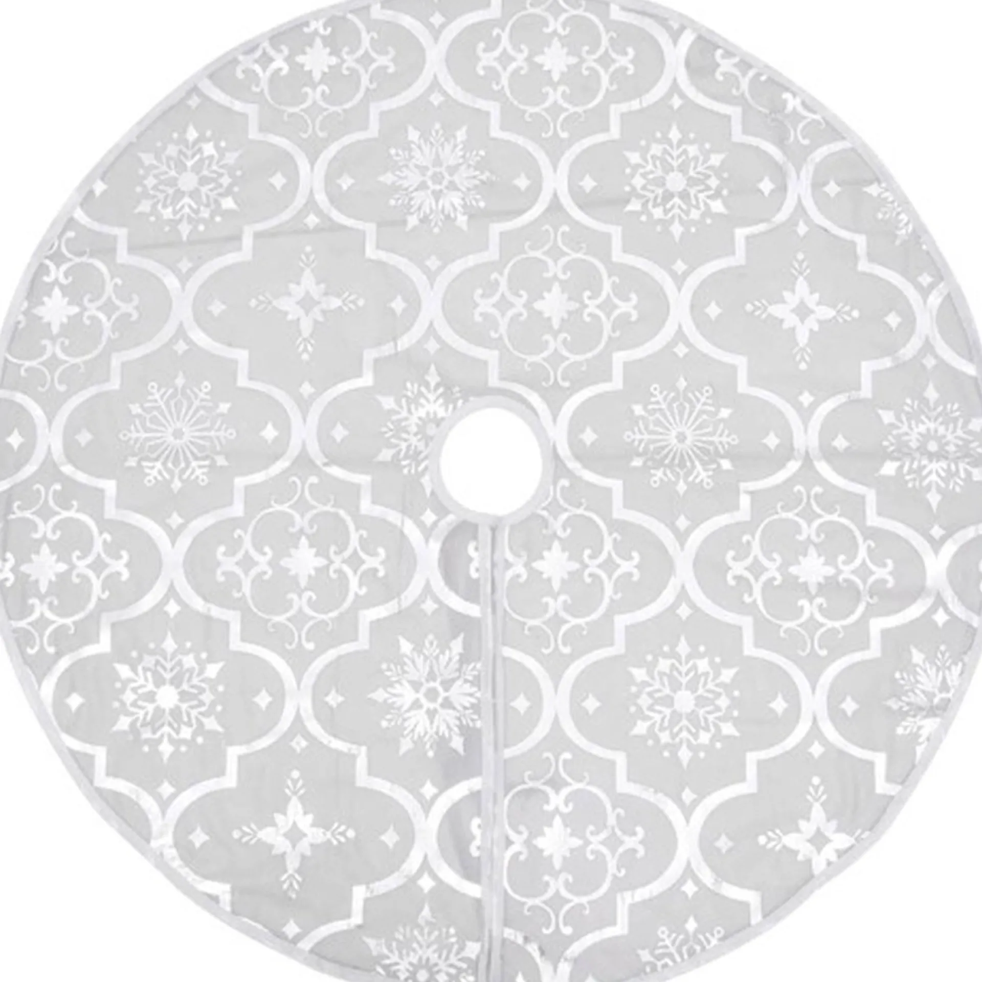 vidaXL Kerstboomrok Luxe Met Sok 150 Cm Stof Wit Hot