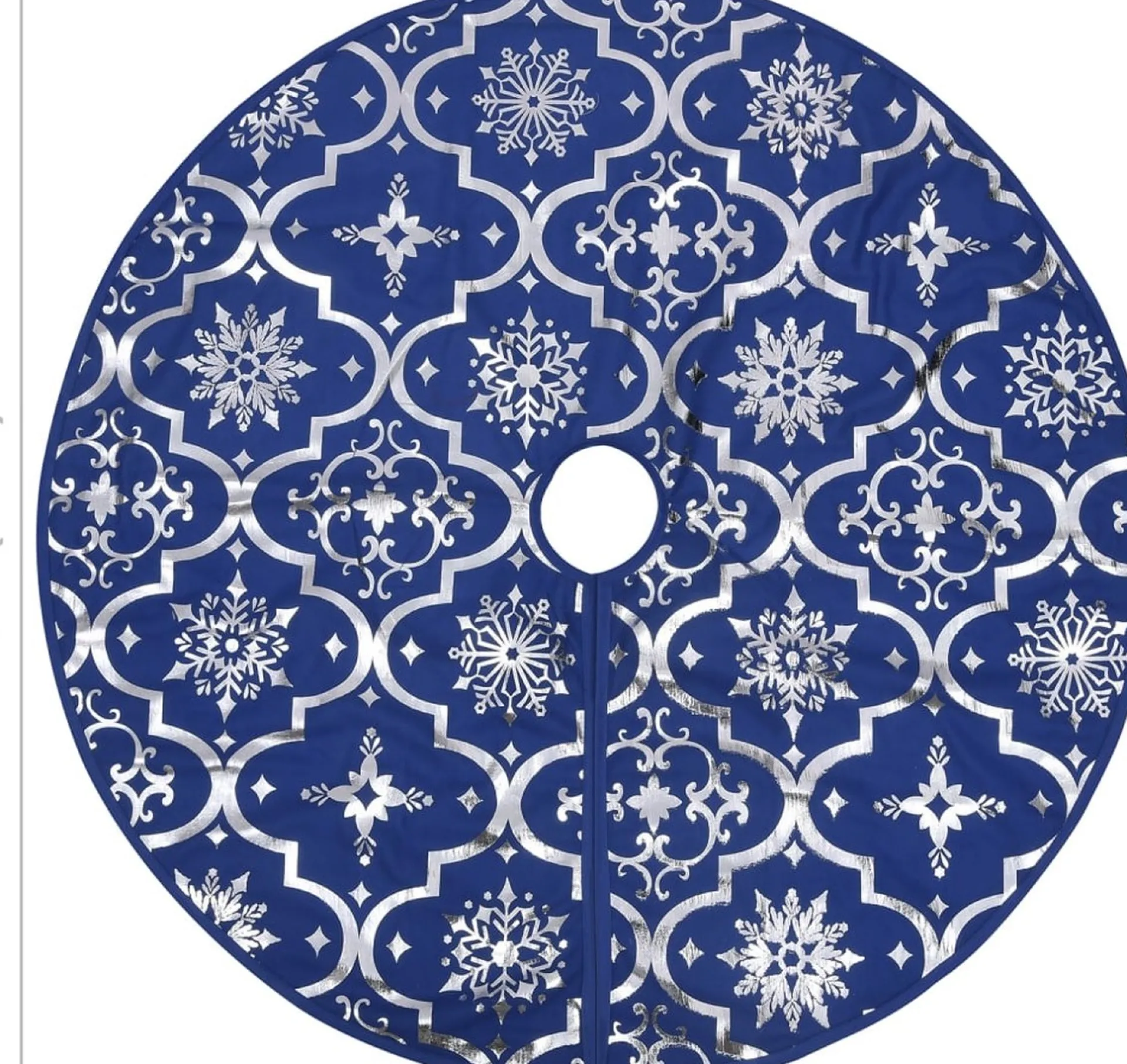 vidaXL Kerstboomrok Luxe Met Sok 90 Cm Stof Blauw New