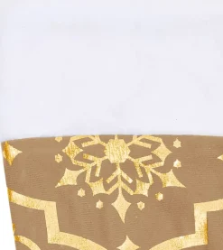 vidaXL Kerstboomrok Luxe Met Sok 90 Cm Stof Geel Shop