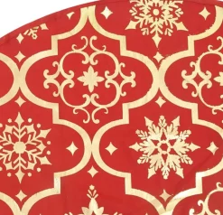 vidaXL Kerstboomrok Luxe Met Sok 122 Cm Stof Rood Fashion